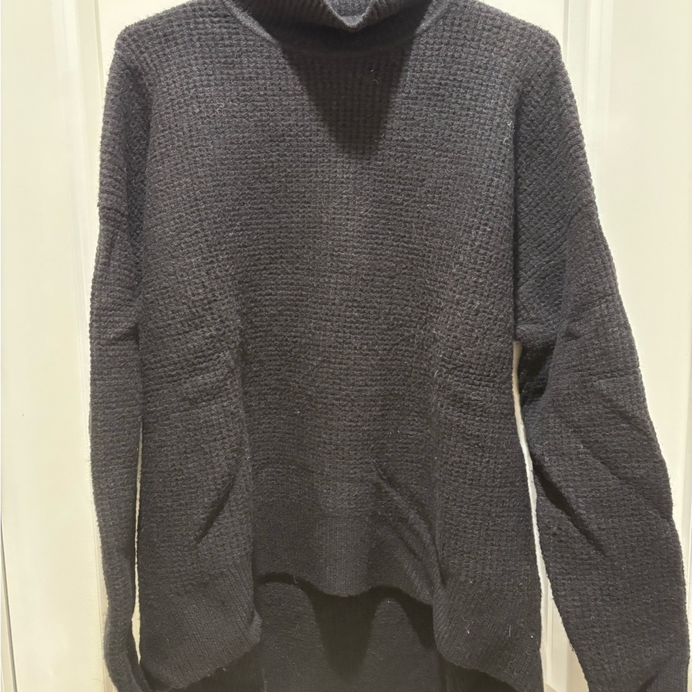 Madewell Black Ribbed Knit Sweater